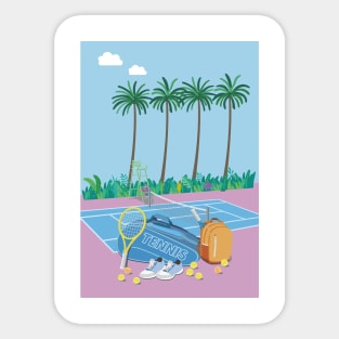 Tennis court Sticker